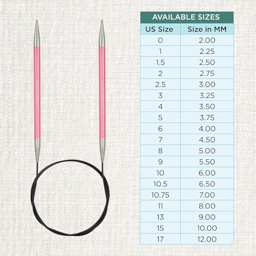 KnitPro Zing Fixed Circular Needles 40" (100cm) | US Size 10.5 (6.5mm) - size: US 10.5 (6.5mm)