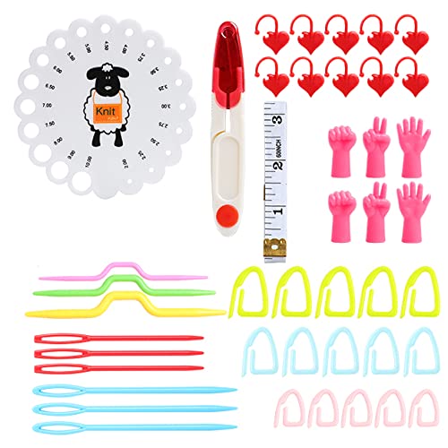 KOKNIT 18 Pairs Bamboo Circular Knitting Needles Set, Including 31" Long Lightweight Knitting Needles(2mm-10mm), 43pcs Knitting Tools and Elegant Storage Case - color: Green