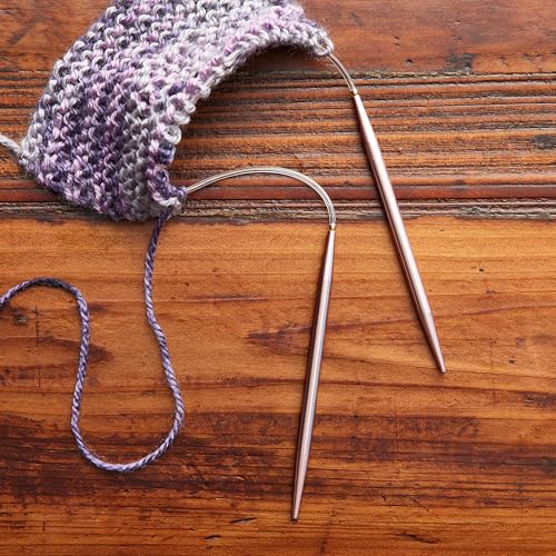 Loops & Threads 16" Circular Knitting Needles - US 9/5.5m Double Pointed Needles for Knitting and Weaving - 1 Pack - size: US 9 / 5.5m