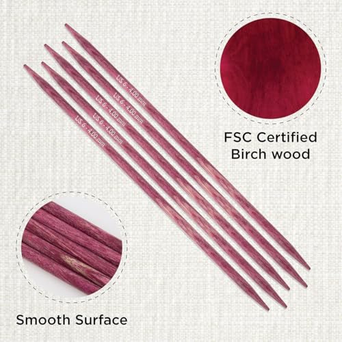 KnitPro Dreamz Double Pointed Needles 8" (20cm) | US Size 6 (4mm) - size: US 6 (4.0mm)