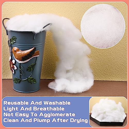 950g/33.5oz Polyester Fiber Fill, Premium Fiber Fill Stuffings, Fluff Stuffing High Resilience Fills Fibers for Stuffed Animal Crafts, Pillow Stuffing, Cushions Stuffing