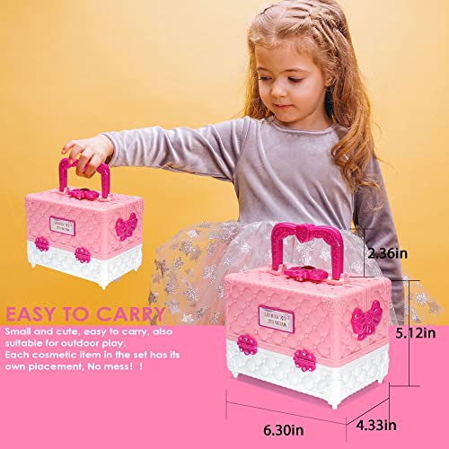Kids Makeup Sets for Girls - 54 PCS Girl Toys, Washable Makeup for Kids 8-12, Maquillaje para Niñas, Play Makeup Set for Kid 3-5, Non Toxic Girls Makeup Sets, Princess Stuff Girl Birthday Gift(Pink) - style: Makeup-Palette-L-Pink