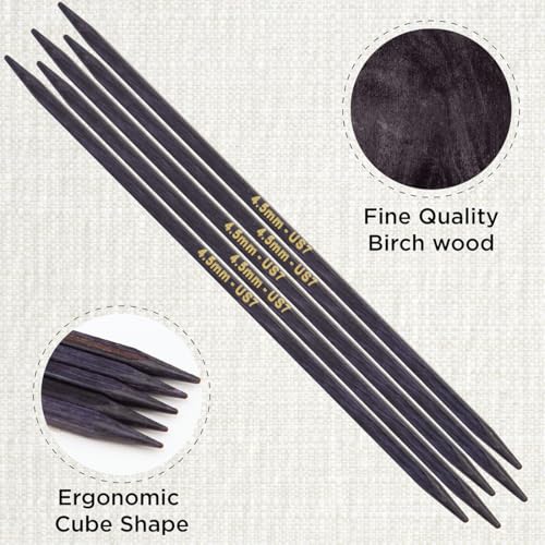 KnitPro J’Adore Cubics Double Pointed Needles 6" (15cm) | US Size 7 (4.5mm) - size: US 7 (4.5mm)