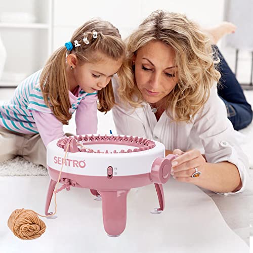 SOBOANT Knitting Machines, 40 Needle Machine,DIY Board Rotary Double Loom, Creative Wool Machine for Adults, Children, Beginners (40W)