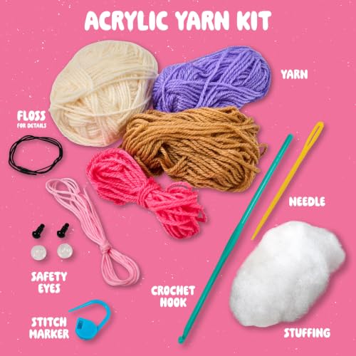 Bucilla, Complete Crochet Kit for Beginners, Amigurumi Besties, Better Together - color: Better Together