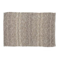 DII Woven Rag Rug Collection Recycled Yarn Variegated Rustic Stripe, 2x3', Stone - color: Brown