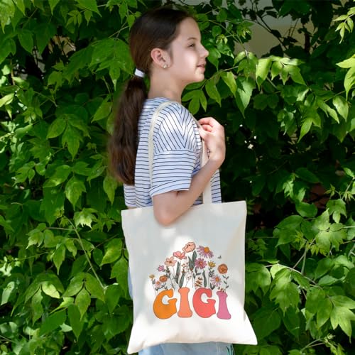 Grandma Gifts Tote Bag Birthday Mothers Day Retirement Gifts for Women Mama Nana Mimi Shoulder Bag Reusable Grocery Bags - color: Gigi