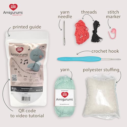 Red Heart Amigurumi Chirp The Bird Kit - color: Chirp the Bird