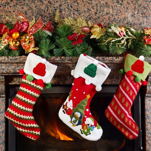 30 Pcs Mini Knit Hats and Christmas Scarves Set with 20 Pcs Black Plastic Miniature Top Caps for Tree Ornaments, DIY Art Crafts, Snowman Doll