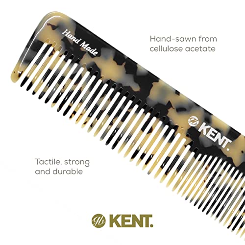Kent 16T TW Fine Tooth and Wide Tooth Comb for Daily Grooming, Handmade Styling Comb for All Hair Types, Styling and Detangling Combs for Men and Women - color: White Tokyo, size: 6 Pack