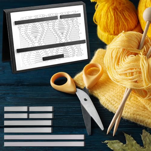 Flutesan 8 Pcs Knitting Chart Keeper Magnet Replacement Set Cross Stitch Line Keeper Knitting Pattern Holder Fold up Pattern Holder, Only Magnet(3 Size) - size: 3 Size