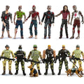 Army Men Action Figures VS Zombie Toys Action Figure Playset (20 Pcs) | Including 6 Detachable Army Men 6 Weapons 6 Zombie Figures 2 Military Dog Birthday Halloween Xmas Gift for Boys Kids - color: Green