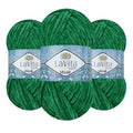 LaVita Velur Chenille Yarn – Soft Chunky Polyester Yarn for Knitting & Crochet, 10.5 oz (300g), 394 Yards, Anti-Pilling, for Blankets, Amigurumi & Baby Projects, 3 Pack - color: 8122