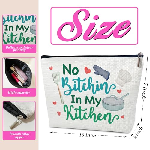 Baking Lover Gifts for Baker, Kitchen Theme Makeup Bag for Cook Women | Cooking Cosmetic Bag for Bakers - Chefs Pouch for Pastry Bread Lovers - color: multicolor0202