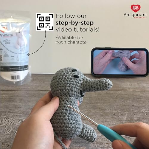 Red Heart Amigurumi Ross The Elephant Kit - color: Ross the Elephant