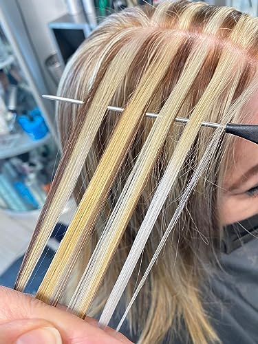 Authentic "Never Let Go" Carbon Fibre Professional Styling Comb, Balayage and Highlighting Long Tail Metal Pick Teaser Comb (#2)