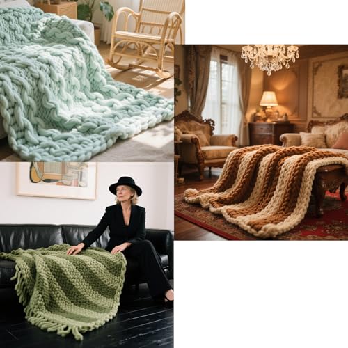 MEYAGO 82.5" Chunky Knit Blanket Knitting Loom – Foldable & Portable DIY Knitting Loom for Beginners & Experts,Knitting Tool for Chunky Yarn (New)