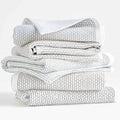 Realm 17" x 27" 100% Cotton Kitchen Towel (4 Pack) | Dobby Textured Pebble Grey | Soft, Plush & Absorbent with Solid White Backing - color: Pebble Grey, style: Dobby Kitchen Towel