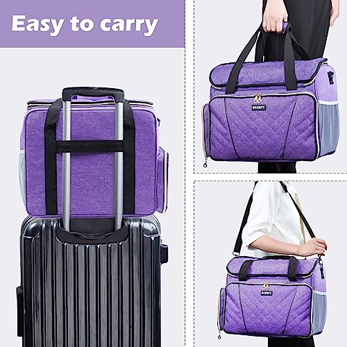 BAGSFY Large Sewing Machine Carrying Case, Sewing Machine Bag, Travel Tote Bag Compatible with Singer, Brother, Bernina & Standard Size Sewing Machines. - color: Purple Case, size: Ⅱ - Carrying Case