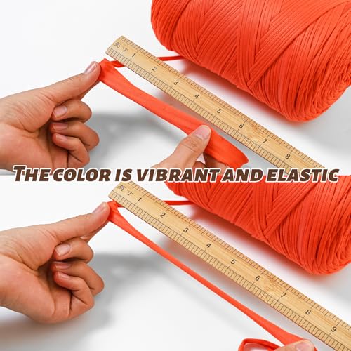 800G（228YDS） Tshirt Yarn for Crocheting，Chunky T-Shirt Yarn for Beginner Crochet Bags，Baskets，Coasters，Shoes，Clothes，DIY Crafts, Elastic Fabric Thick Hand Knitting (Leopard Print) - color: Leopard Print