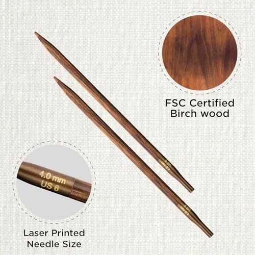 KnitPro Ginger Interchangeable Circular Needles 5" (13cm) | US Size 6 (4mm) - size: US 6 (4mm)