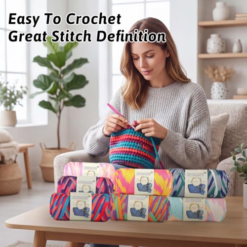 2 Pack T Shirt Yarn for Crocheting, 400g/130Yds Tshirt Yarn for Crochet Kit | Soft High Elastic Polyester Fabric T-Shirt Yarn Beginner Thick Yarn for Knitting Bags/Baskets/Coaster with 1 Crochet Hook - color: Rose Purple