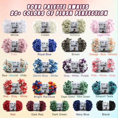 Loop Yarn for Finger Knitting Soft - Chunky Yarn for Hand Knitting - 2 Pack of 180 G/6.4 Oz - #7 Jumbo - 18 Yards - Chenille Blanket Yarn for Crocheting Blankets (2, Red - Gray - White) - color: Red - Gray - White