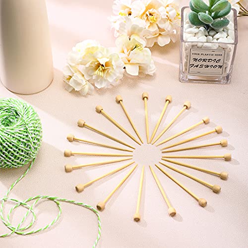 Luinabio 20 Pcs Crochet Marking Pins Mini Knitting Needles, 2.75 Inch Bamboo Smooth Single Pointed Short Sewing Pins Knitting Needles Ami Sticks for Beginners DIY Craft Crochet Supplies(Natural Color) - color: Natural Color