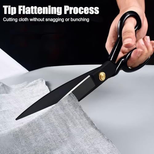Fabric Scissors Tailor Sewing Shears, 9-Inch Heavy Duty Scissors for Cutting Fabric Cutting Leather for Home Office Tailors, Sewers and Craftsmen