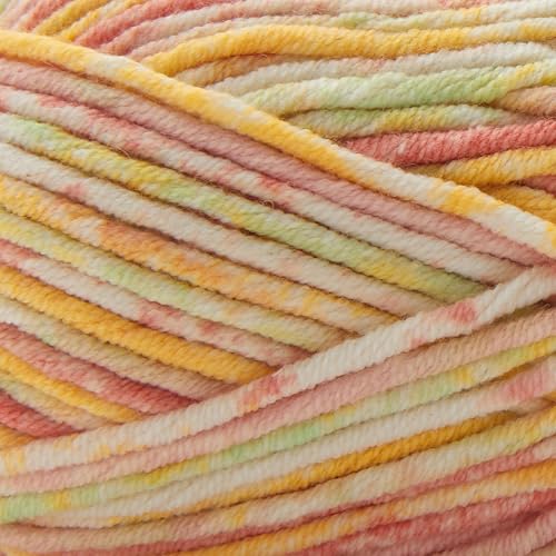 Loops & Threads Sherbet Bulky Twist Multi Yarn – Bulky Weight Yarn for Knitting, Crochet, Weaving, Arts & Crafts, 15 Pack - color: Sherbet