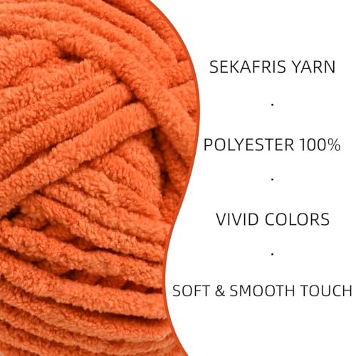 Soft Chunky Chenille Yarn for Crocheting-(300g/10.58oz) Bulky Knitting Crochet Yarn for Blankets-(150m/164yds) Fluffy Velvet Baby Yarn for Amigurumi&Crafts.(3 Burgundy) - color: 3 Burgundy