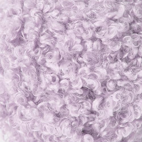 NICEEC 2 Skeins Teddy Fur Yarn- Light Purple | Super Soft, Chunky, Fluffy & Fuzzy, Faux Fur, Eyelash Yarn for Crochet & Knit (Total Length 110yds/7.05oz) - color: Light Purple