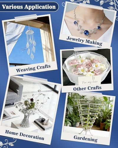 FIVEIZERO 14&9 Gauge Wire Aluminum Craft Wire,Sliver Jewelry Wire | Bendable Metal Wire;1.5mm/3mm Wire for Jewelry Making,Wire Wrapping,Floral Sculptures,Clay & Christmas Ornaments Crafting - size: 14+9 Gauge
