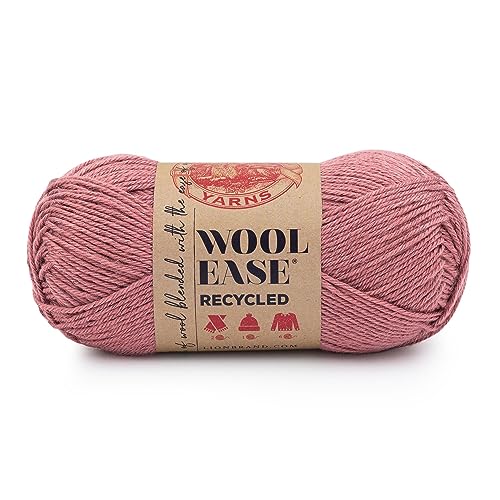 Lion Brand Yarn, Wool-Ease Recycled Crochet Yarn, Terracotta, Pink, 1 Pack | Recycled Worsted Weight Wool Acrylic Blend Knit & Crochet Fiber for Warm Blankets, Cozy Sweaters, Fall & Winter Hats - color: Terracotta, size: 1 Pack