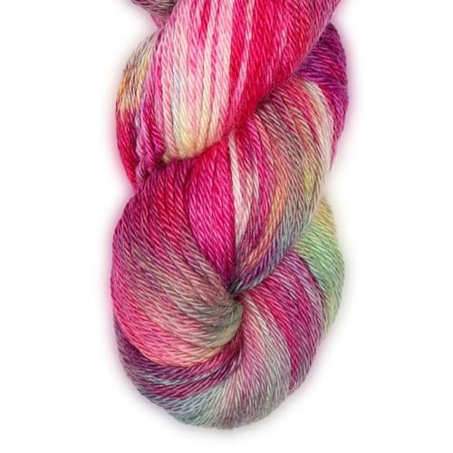 100% Baby Alpaca Yarn Wool 100g Hank DK Weight Hand Dyed Made in Peru - Heavenly Soft and Perfect for Knitting and Crocheting (Tropical Carnival, DK Hand Dyed - 100g Hank) - color: Tropical Carnival, size: DK Hand Dyed - 100g Hank