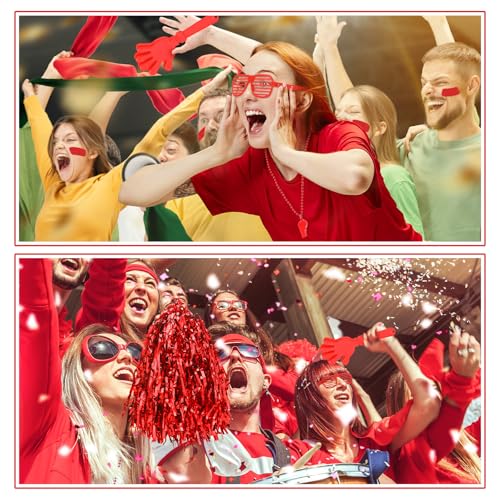 Realspring 148 Pcs Team Spirit Accessories for Sport Events - color: Red