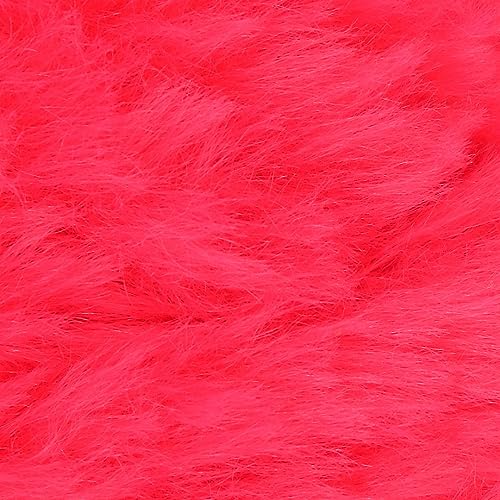 Estako Fur, 100% Polyester Faux Fur Yarn, Super Chunky Fluffy, Hot Pink | soft, furry, fuzzy, plush, 100 g, 71 yds, teddy bears, pom poms, amigurumi, 8-10 mm needles - color: 43290 - Hot Pink, size: 1 Skein