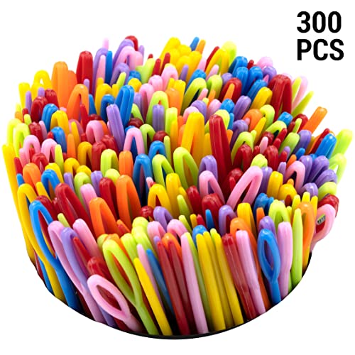 300 Pieces Plastic Sewing Needles 3.5 Inch 9CM Length Large Eye Blunt Sewing Needles Craft Learning Needles Safety Lacing Needles Plastic Yarn Needles for Kids Hand Sewing Knitting Crochet Darning