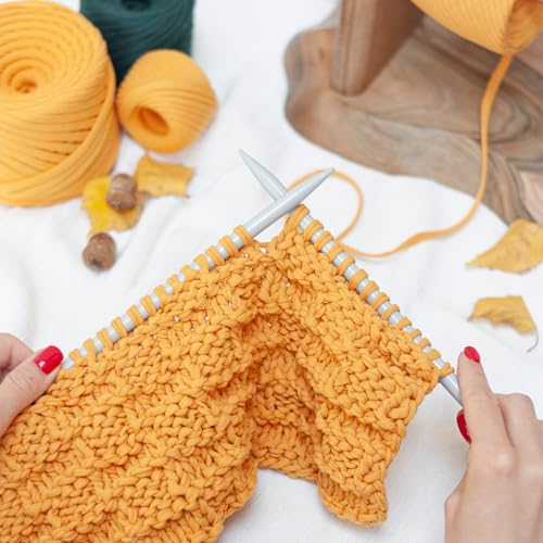 Bobilon 3-5 mm Thin Cotton T-Shirt Yarn for Amigurumi - Mustard | 100% cotton t shirt yarn for amigurumi, crochet, knitting and macrame; new fabric, not recycled; 109 yds - color: Mustard