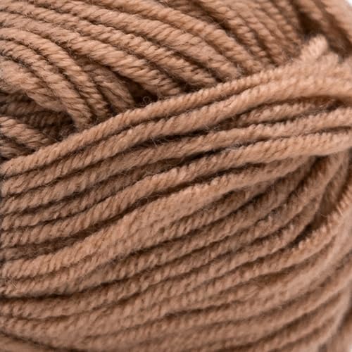 Estako DailyKnit-DK Anti-Pilling Acrylic Yarn, DK Weight 3, Milky Brown | soft, crocheting projects, lightweight, 100 g, 273 yds, baby blankets, amigurumi, machine washable - color: 80073 - Milky Brown, size: Pack Of One