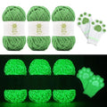 Crochet Yarn Glow in The Dark, SunBling Luminous 3 Pack of 5.29Oz/230Yards Acrylic Yarn for Handicraft Knitting, Light#3 Worsted Yarns Ideal for Beginners Adults, DIY Women Birthday Gift (Fresh Green) - color: Fresh Green