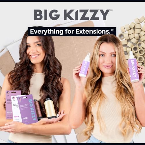 Big Kizzy Small Scissors for Weft Extensions - sharp enough to cut extension panels, nylon sewing thread, and cotton sewing thread - comes with leather pouch