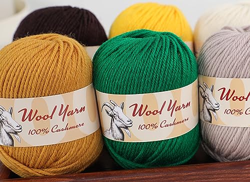 100% Cashmere Wool Yarn (Pack of 10) by Yonkey Monkey 500gr Imported Knitting Crochet (Coffee 26) - color: Coffee 26