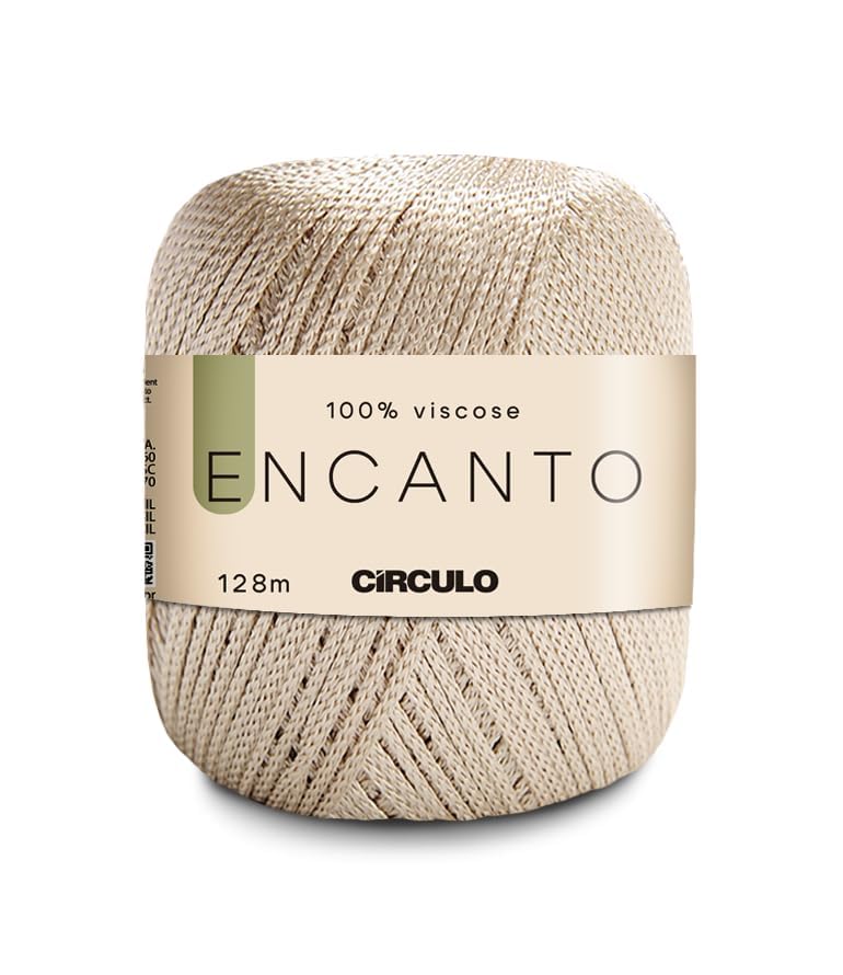 CIRCULO Encanto Yarn 100% Viscose - Luxury & Shine - Light Worsted Weight Yarn - 140 yds, 3.52 oz - Color 7650 - Almond - color: 7650 - Almond, size: Encanto - DK #3