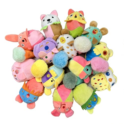 20 Pack Squeaky Dog Toys Bulk, Plush Small Dog Chew Toy For Puppy Teething | Variety Animal Stuffed Puppy Toys Bundle,Cute Soft Plush Dog Toys for Small Medium Breeds to Keep Them Busy ﻿ - color: Dog Toys(20pack)