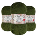LaVita Baby Premium Anti-Pill Acrylic Yarn - 820 Yards, 3 x 3.5 oz - Warm, Airy Fiber with Silky Texture - Oeko-TEX Certified, Durable, Lightweight, Long-Lasting, Solid Pastel Colors - 3 Skeins Pack - color: Baby_8136