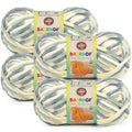 Chunky Chenille Yarn for Crocheting - #6 Super Bulky Blanket Yarn - 4 Pack of 100g/71yds Thick Plush Fluffy Soft Yarn - Chunky Yarn for Knitting Baby Blankets, Amigurumi, Hats, Dolls (4, Sunny Green) - color: Sunny Green