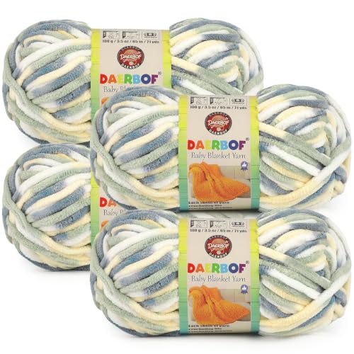 Chunky Chenille Yarn for Crocheting - #6 Super Bulky Blanket Yarn - 4 Pack of 100g/71yds Thick Plush Fluffy Soft Yarn - Chunky Yarn for Knitting Baby Blankets, Amigurumi, Hats, Dolls (4, Sunny Green) - color: Sunny Green