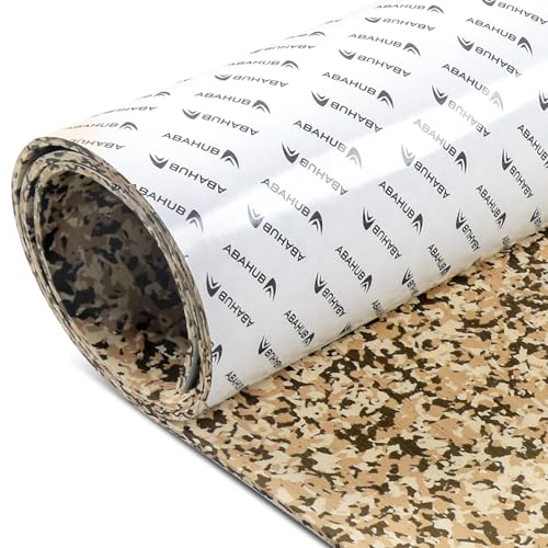 Abahub EVA Foam Boat Flooring Brushed Pattern Marine Decking Sheet | with Self-Adhesive Carpet for Motor boats Kayak Surfboard SUP RV Floor 96''x16''/47'' - color: Camo Brown, size: 96''L x 47''W
