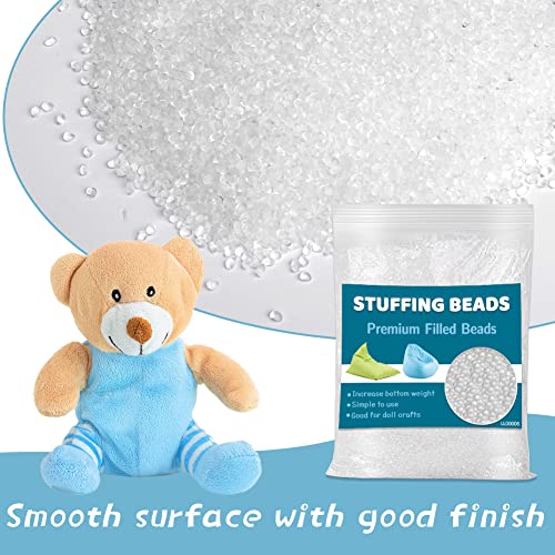 600g/21.2oz Poly Pellets, Weighted Beads, Stuffing for Stuffed Animals | Weighted Beads for Stuffed Animals, Weighted Stuffing Bead for Halloween Christmas Craft DIY Decor - size: 600g